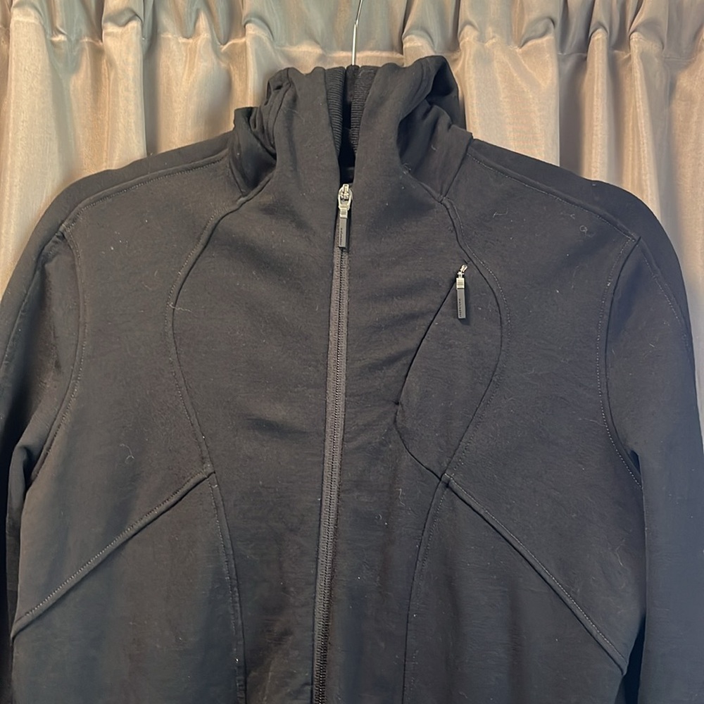 Icebreaker stretchy merino wool Full-Zip spring/fall long jacket/coat